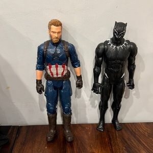Bundle of Avengers Action Figures - Captain America and Black Panther